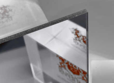 Зеркальный монолитный поликарбонат IRROX-REFLECTION GP, серебро 1*1200*600мм