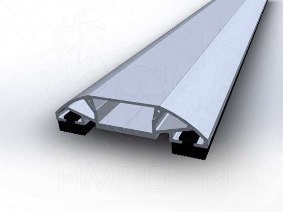 Планка Al-Imper прижимная алюминиевая верхняя 60 мм (без декора) PV.60.d