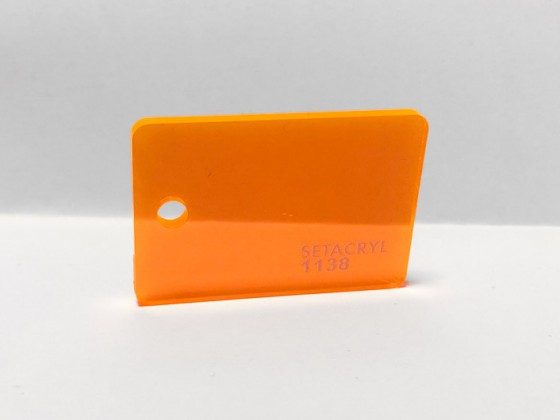 Литьевое оргстекло Setacryl, толщина 3 мм, оранжевый флуоресцентный 1138