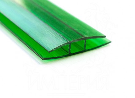 Профиль соединительный неразъемный НР 10мм, зеленый