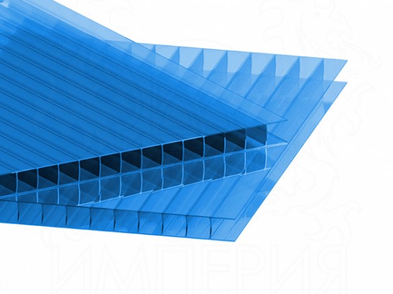 Сотовый поликарбонат IRROX толщина 8 мм, синий