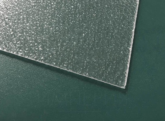 Монолитный поликарбонат с текстурой "Шагрень" толщина 5 мм, прозрачный