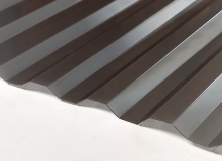 Профилированный поликарбонат Borrex толщина 0,8 мм, бронза серый