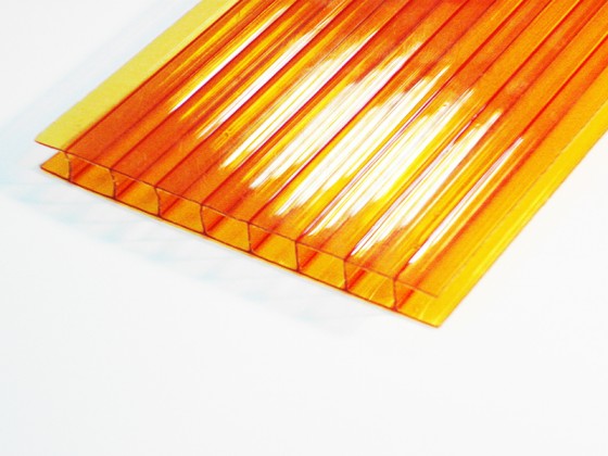 Сотовый поликарбонат IRROX толщина 10 мм, оранжевый