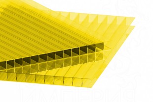 Сотовый поликарбонат IRROX толщина 6 мм, желтый